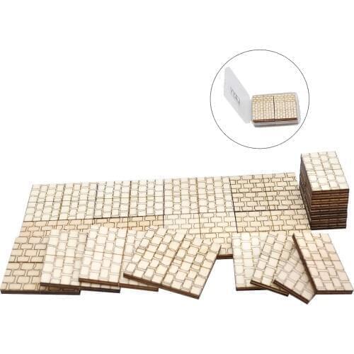 Dungeon Stone Square Floor Tiles (Set of 24) Wooden Laser Cut D&D Modular Terrain 1" Grid