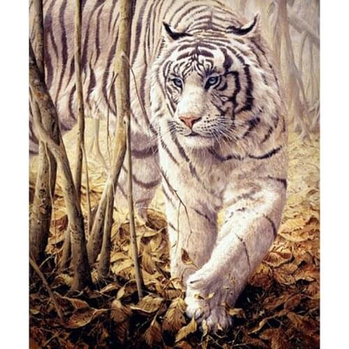 Full Diy Diamond Painting Embroidery Cross Stitch Siberian tiger For Christmas Gift Diamond Mosaic Needlework Art stickers