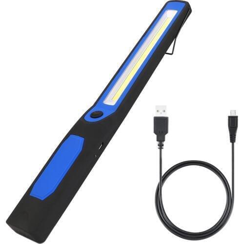 Portable COB Flashlight Torch USB Rechargeable LED Work Light Magnetic COB Lanterna Hanging Hook Lamp For Outdoor Camping