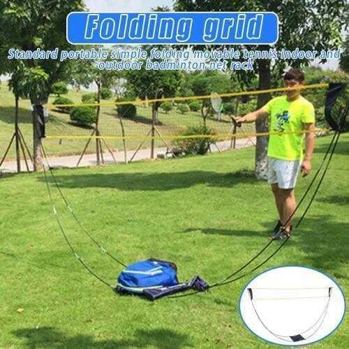 Newly Portable Outdoor Foldable Badminton Tennis Volleyball Net Stand for Beach Sport