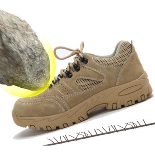 Work Boots Construction Mens Outdoor Steel Toe Cap Shoes Men Designer Puncture Proof Genuine Leather Safety Shoes