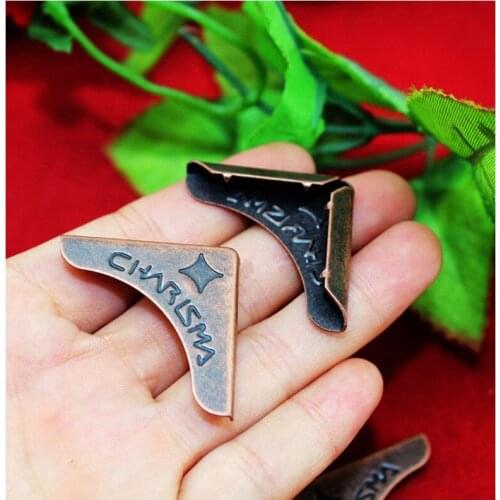 Book Scrapbooking Albums Menus Corner Protectors Metal Corners For Books,Pattern Carved,Bronze Tone,32mm,fit 4mm,100Pcs