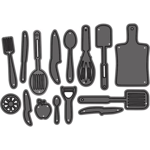 Cutting Dies Various Tableware And Kitchen Supplies For DIY Scrapbooking Embossing Album Paper Cards Dies 2021 New