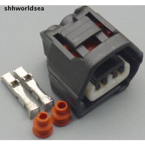 Worldgolden 5/30/100sets 2.2mm 2pin 2way crankshaft sensor plug connector for toyota 90980-10947