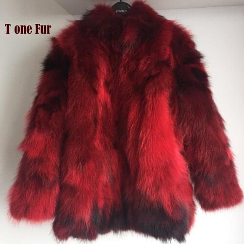2021 Winter New Arrival Genuine Raccoon Fur Coat For Women Real Natural Fox Fur Female Dropshipping Ladies Outwear ksr164