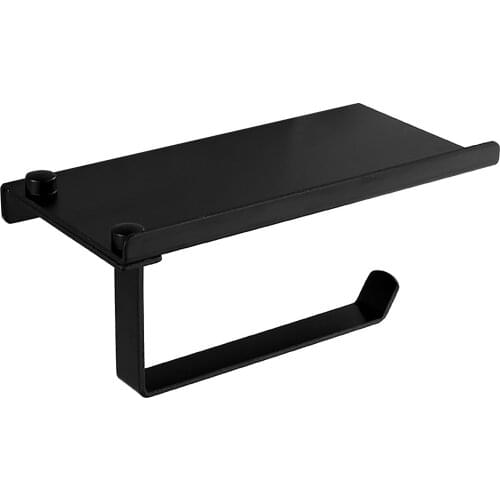 1pc Aluminium Toilet Paper Rack Roll Paper Holder Waterproof Phone Holder Wall Mounted Punch Free Bath Soap Towel Shelf Holders