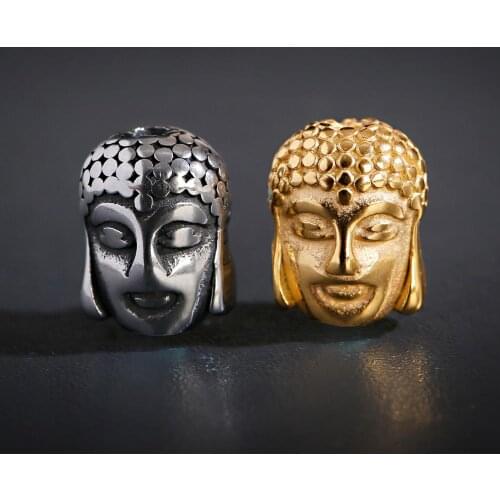1 Piece/Lot Silver Color Buddha Head Shape Spacer Beads For Handmade DIY Hand-Knitted Bracelet Beads 2020 Handmade Gifts Jewelry