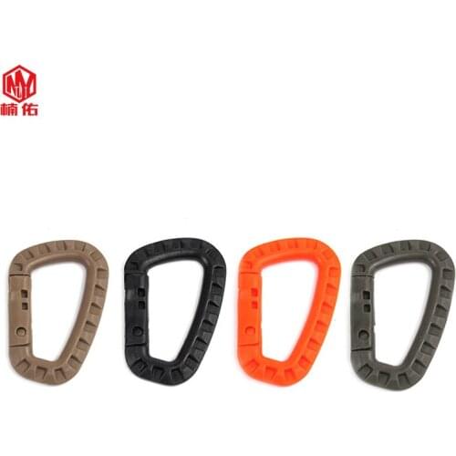 2PCS Tactical Outdoor Carabiner Hook Backpack D Buckle Military Camping Climbing Accessories