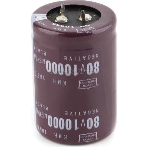 35x50mm 80V 10000uF Electrolytic Capacitor Filter Current Condenser For Audio Amplifier Dropship