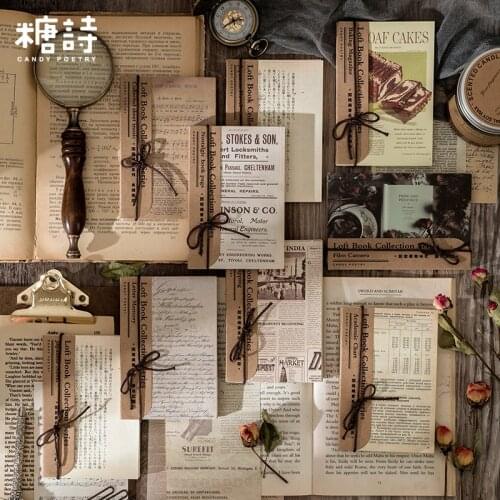 60 Pcs/set Loft Book Collection Series Kraft Paper Memo Pad Diary Stationary Flakes Scrapbook Decorative Retro Material Book