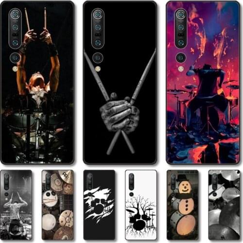 Drums rock Phone Case For Xiaomi MI 11 10 9 5g Lite Ultra Pro Note S Black Shell Cover