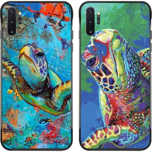 Green Sea Turtle Phone Case For Samsung Galaxy Note20 ultra 7 8 9 10 Plus lite M21 M30S M51 M31 J8 2018