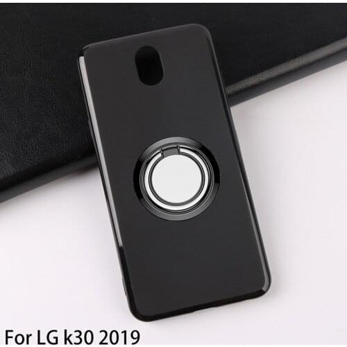 For LG K30 2019 Back Ring Holder Bracket Phone Case Cover Phone TPU Soft Silicone Cases for LG X2 2019
