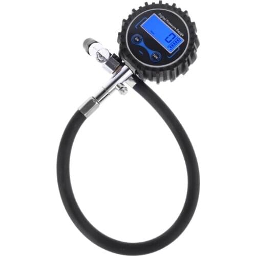 Digital Tire Pressure Gauge 200 PSI Interchangeable Air Chuck for Cars Motorcycle Rv SUV TPMS Bike Tyre