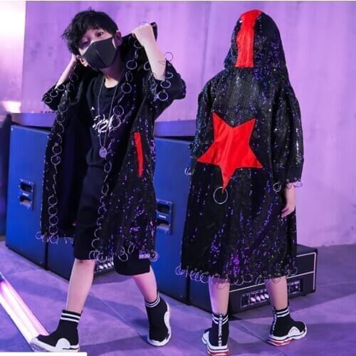 Childrens hip hop hip-hop tide jacket children hiphop hip-hop costume boys and girls jazz dance costumes