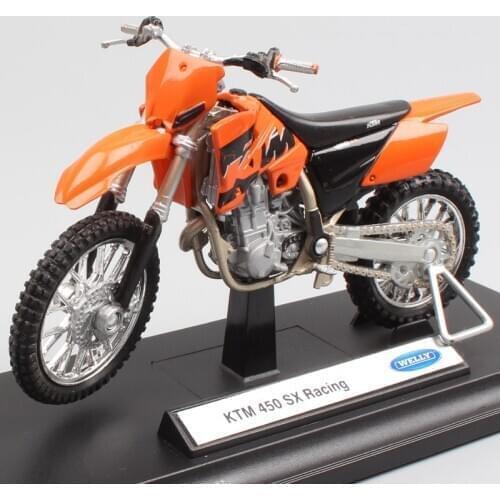 Childrens 1:18 Scale Welly 450 SX Racing Enduro Dirt Racing Motorcycle Off Road Diecasts & Toy Vehicles Supercross Bike Models