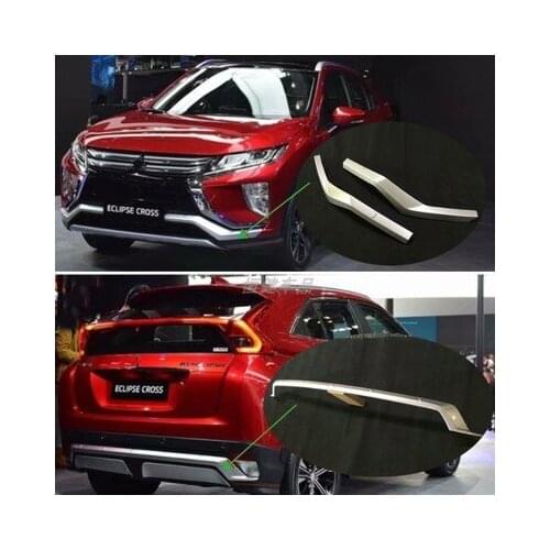 For Mitsubishi Eclipse Cross 2018-2020 Car Styling High Quality Plastic Abs Front+rear Bumper Cover Trim Decorative Strip
