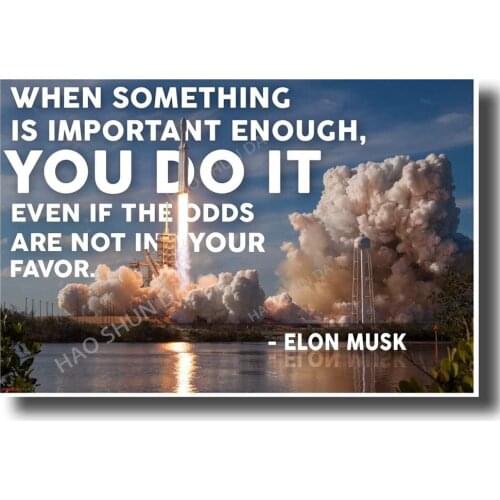 When Something is Important - Falcon Heavy - Elon Musk - NEW Classroom Motivational Canvas Poster for college dormitory psychede