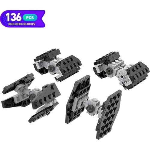 MOC Star Mini Titanium Fighter Combination Space Battle Movie Serie Decoration Collection Building Block Model Children Toy Gift