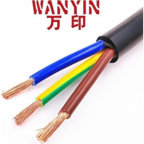 PVC multi-core cable black 20AWG 0.5MM RVV 2/3/4/5/6/7/8/10/12/14/16/20/24 core control signal line copper wire