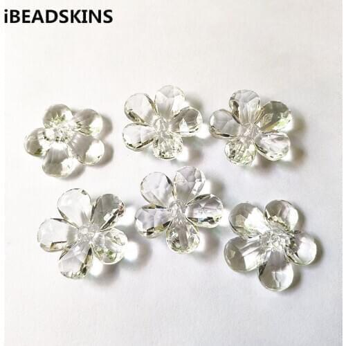 New arrival! 27mm 160pcs Clear acrylic flower shape beads for Necklace,Earrings parts,hand Made Jewelry DIY
