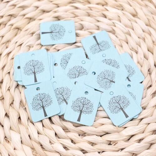 Wholesale 100pcs/lot Jewelry Ear Studs Packaging Display Cards Thick Kraft Paper Price Tags 2.6x3.3cm Handmade Useful Tags Cheap