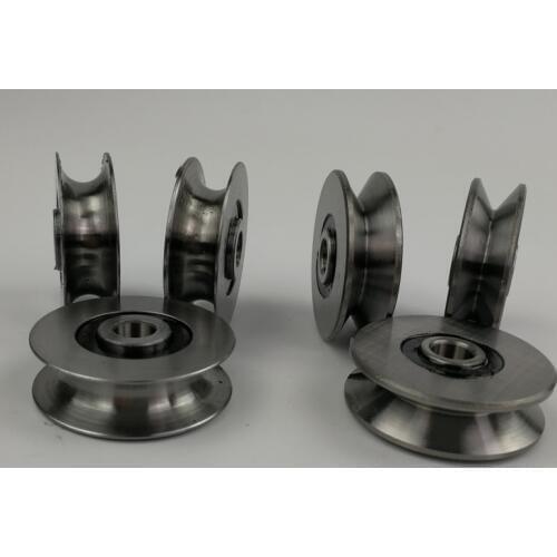 1.5 inch u-groove bearing, 60 degree v-groove pulley,bearing bore 8mm,diameter 40mm,thickness 12mm,wire rope drive wheel/rollers