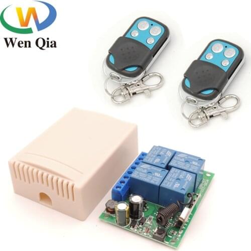 AC 85V~220V 10Amp 2200W 4CH 433MHz rf Remote Control Switch Wireless Relay Receiver Controller for Garage\ Door\ LED\ Bulb