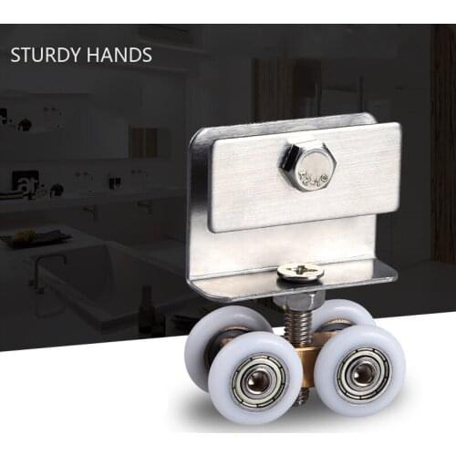Bathroom Sliding Door Silent Pulley Panning Cupboard Door Caster Wheel Pulleys Runners for Wardrobe Window Furniture Hardware