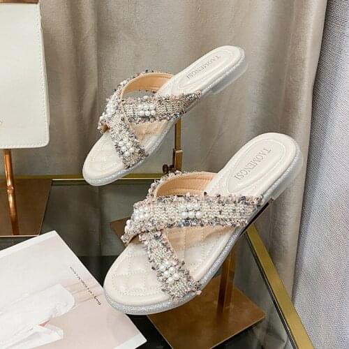 2021 Summer New Simple Transparent Sandals Women Outdoor Slippers High Quality Flat Roman Sandals XL Womens Shoes 33-43