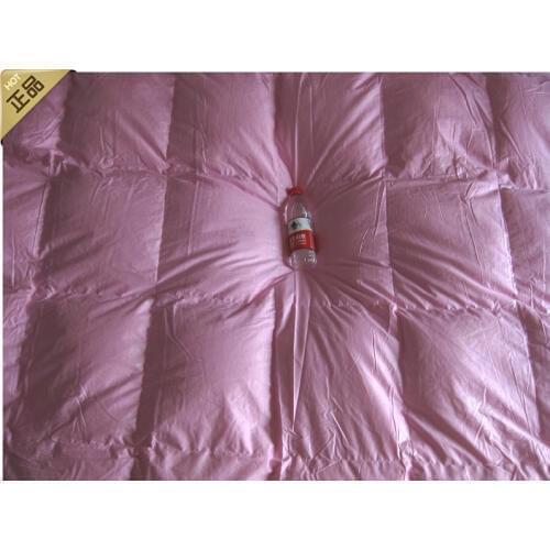 Fabric winter quilt & 95%white big duck down quilt & 80 pure cotton satin fabric pink one piece paypal accepted