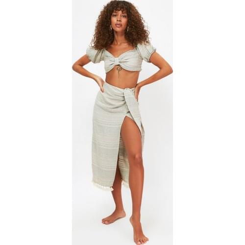 Trendyol Lacing Detailed Rustic Sub-Top Suit TBESS21AU0295