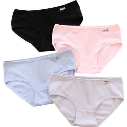 6pcs/lot Womens Cotton Underwears Womens Briefs Ladies Panties Breathable Underpants Girls Knickers for Female SQ-A001-6