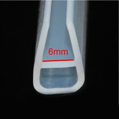 U shape shower door window silicone rubber glazing seal strip weatherstrip for 6mm glass