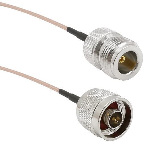 N-Type Male to Female Extension RG316D Double Shield Silver Low Loss RF Coaxial Cable Type N Male to N Female Anternna Cable