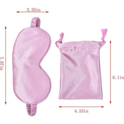 Unisex Silk Double-Side Shading EyeShade Sleeping Eye Mask Cover Eyepatch Blindfolds Health Sleep Shield Light With A Cloth Bag