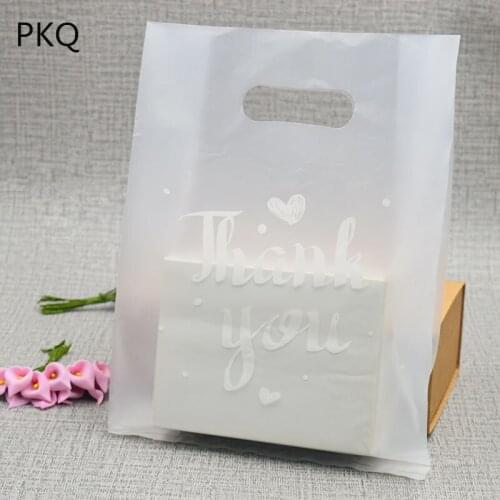 50pcs/lot Small Thank You Frosted Bag Noodle Dessert Fruit Packaging Bag candy cake cookies packaging bag wedding favor bags