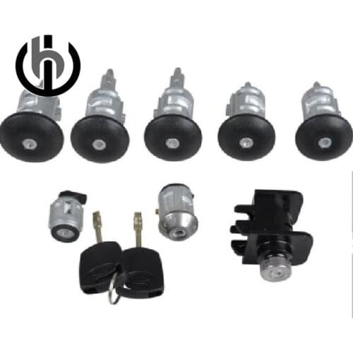 2T1AV22050AD 4425134 COMPLETE LOCK SET IGNITION SWITCH LEFT RIGHT DOOR LOCK TRUNK LOCK FOR FORD TRANSIT CONNECT 2002-2007 8PCS