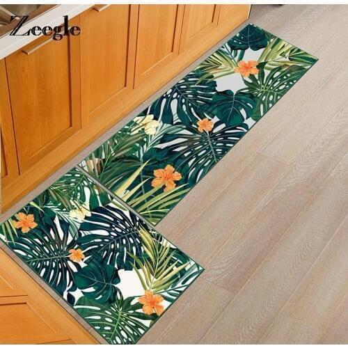 Zeegle Kitchen Carpet Floor Mats Non-slip Bedroom Carpet Bedside Mats Coffee Table Floor Mats Welcome Doormats Kitchen Area Rugs