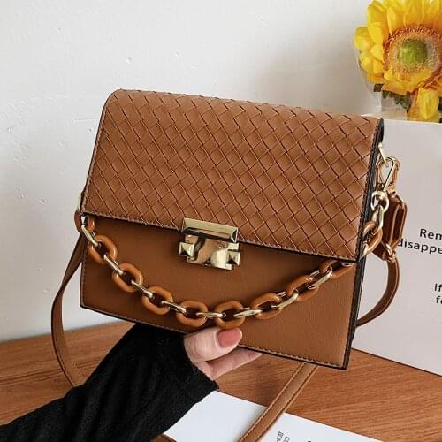 Women Pu Leather Chain Handbags High Quality Ladies Small Shoulder Crossbody Bags for Women Designer Female Purse Messenger Bag