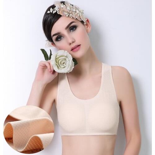 New Nice Ventilation Hole Lady Wrapped Chest Bottoming Bra Seamless Healthy Sleep Vest Beautiful Breathable Underwear 3pcs/lot