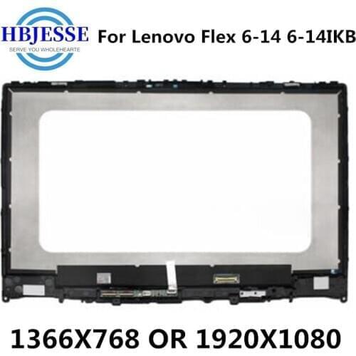 LCD Module for Lenovo ideapad Flex 6-14 Flex 6-14IKB/ARR 5D10R03188 / 5D10R03189 81EM 81HA touch screen+display+bezel assembly