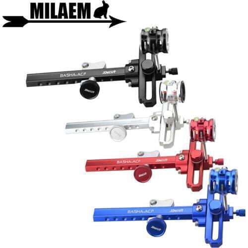 1Set Archery Compound Bow Sight BASHA-ACP Scope Sight 4x/6x/8x Sight Pin Visier Aluminum Alloy Compound Bow Shooting Accessories