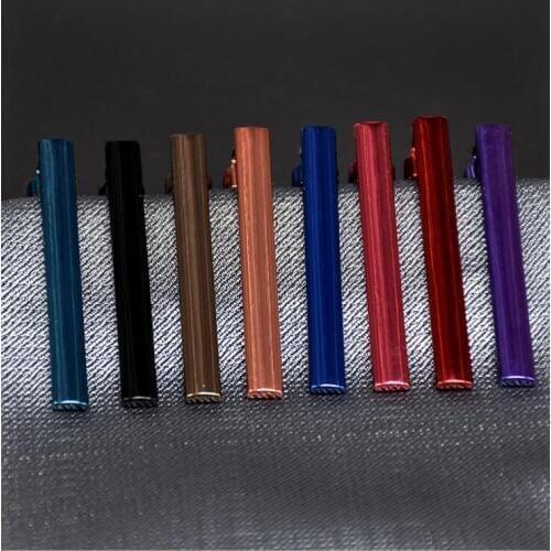 1 Pc Formal Mens Alloy Metal Fashion color gold Simple Necktie Tie Pin Bar Clasp Clip Accessories For Mens Suit Nice Gift