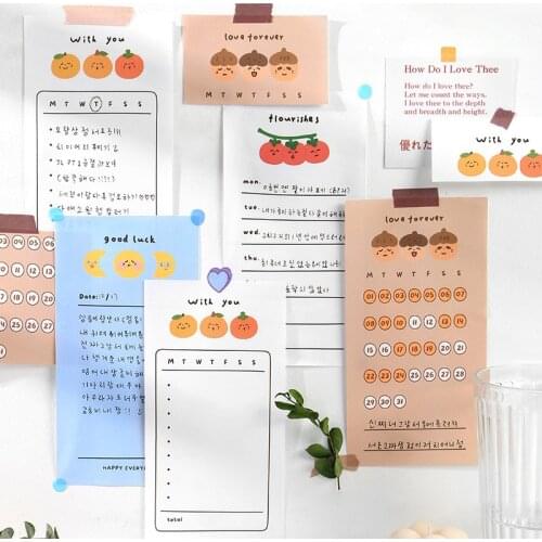 100 Sheets Cute Facial Refueling Regiment Memo Pad Planner Daily Check To Do List Notepad DIY School Office Supplies Stationery