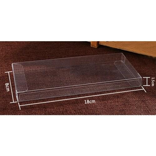 30pcs 1.5*8*18cm clear plastic pvc box packing boxes for gifts/chocolate/candy/cosmetic/cake/crafts square transparent pvc Box