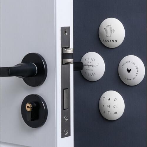4PCS Anticollision Door Stickers Noise Reduction Silicone Stickers For Furniture Mini Door Handle Bumper Wall Protector For Home