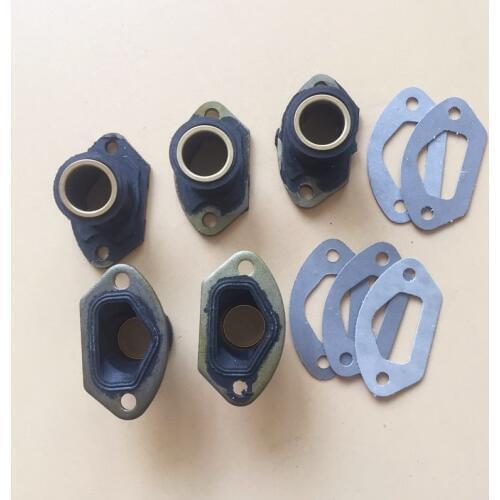 5 Sets Chainsaw Parts Exhaust Intake Manifold With Ring & Gasket For 45CC/4500 52CC/5200 58CC/5800 Chinese Chainsaw Parts