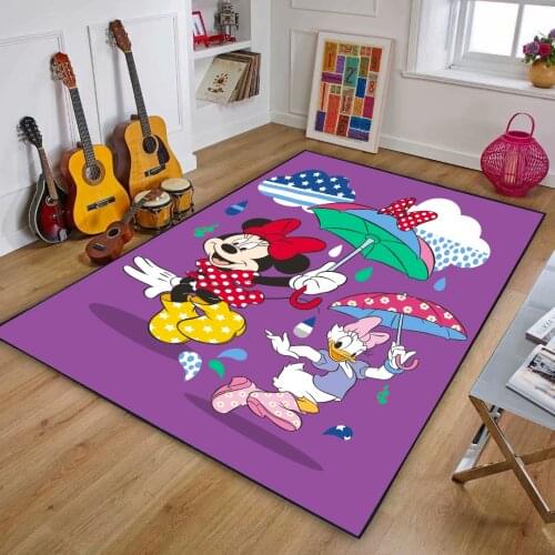 80X160CM Mickey Minnie Mat Dining Room Carpet Rugs Bedroom Door Mat Wood Board Print Carpets Kitchen for Living Room Playmat