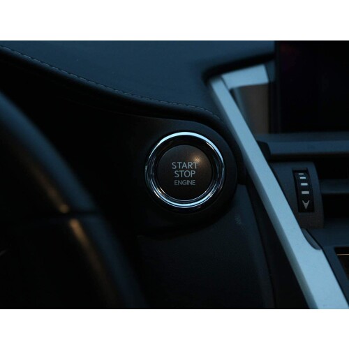 ABS Chrome Car Engine Start Button Ring Trim Stickers 1pc For Lexus NX 200 200t 300h 2015-2017